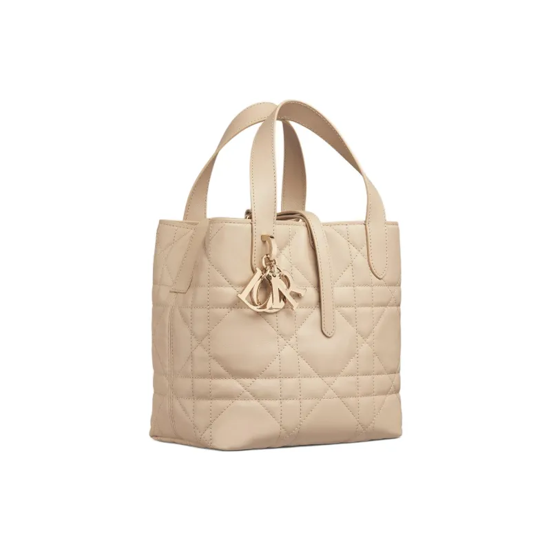 DIOR Toujours Cow Leather Basket Bag, Shoulder Bag, Crossbody Bag, Handbag Small Size Women's Rouge Beige-0