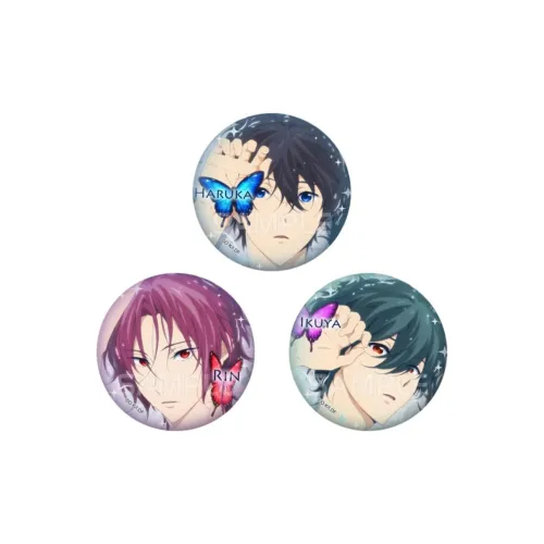 Xhdm Butterfly Series Haruka Nanase, Rin Matsuoka, And Itsuki Iori Anime / Games Fridge Magnets