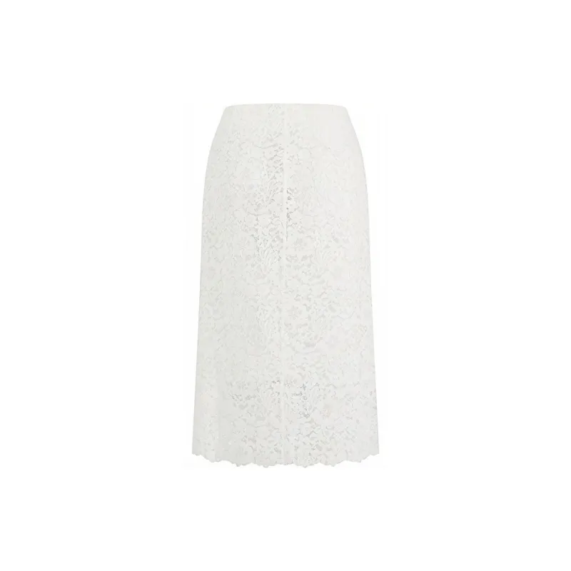 RARE Casual Long Skirts Women's White-1