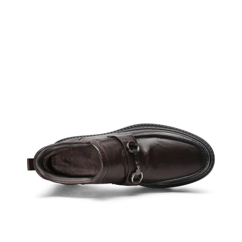 GOLDLION Ankle Boots Men Black/Brown-7