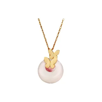 Royal Heaven's Choice Hetian Jade Necklaces Pale Greenish White Jade Unisex