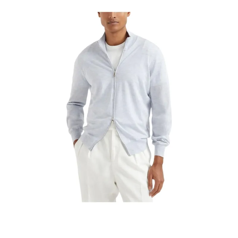 Brunello Cucinelli Long Sleeved Zipped Cardigan-1