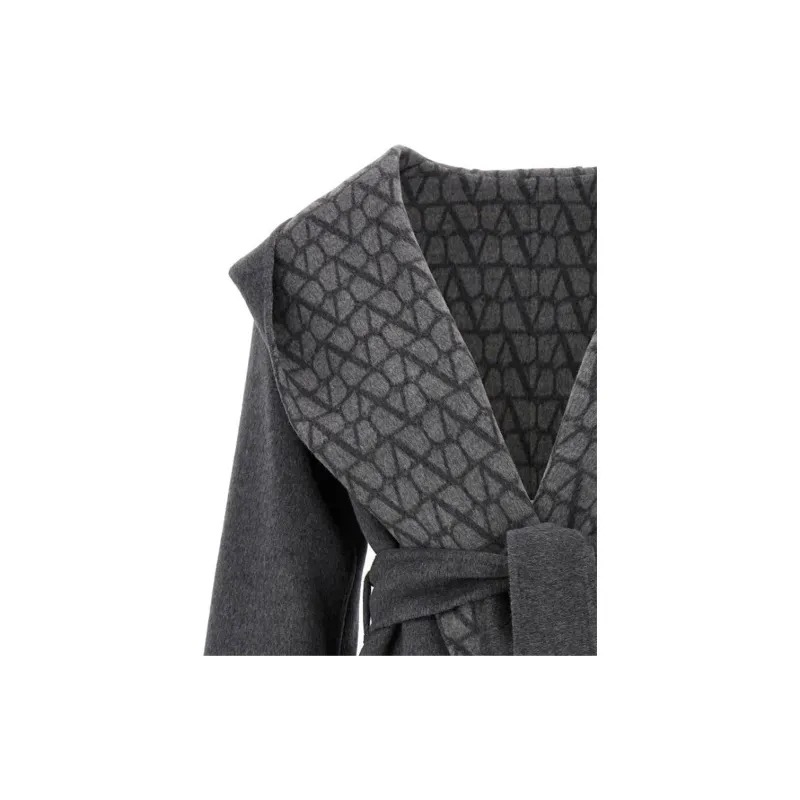 Valentino Trench Coat Women's Gray-4