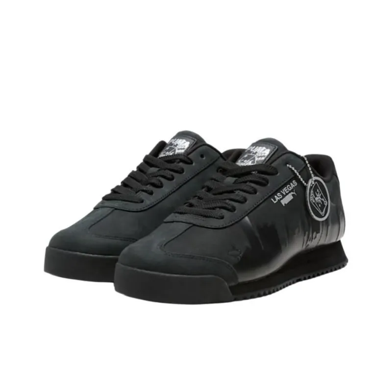 PUMA Roma Anti Slip Wear Resistant Low Top Casual Shoes Men's Black-2