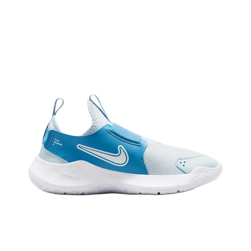 Nike Flex Runner 3 Anti Slip Wear Resistant Low Top Kids' Running Shoes Purple Blue/Bold Blue/White Unisex-1