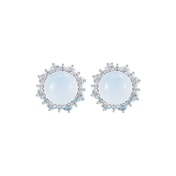 Grace Chalcedony Stud Earrings Women's