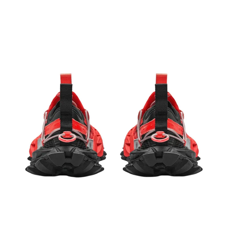 Balenciaga Hike Low-Top Chunky Sneakers Men's Red Black-5