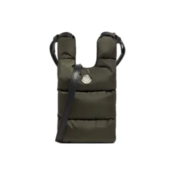 Moncler LEGERETE Collaboration Nylon Crossbody Bag, Shoulder Bag Small Size Women's Olive Green