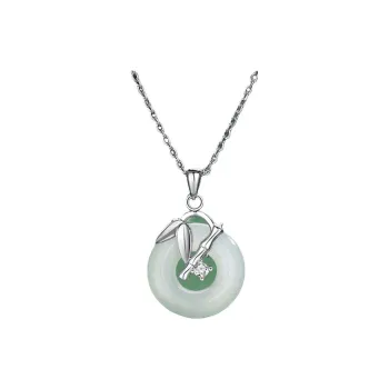 Royal Heaven's Choice Hetian Jade Necklaces Pale Greenish White Jade Unisex