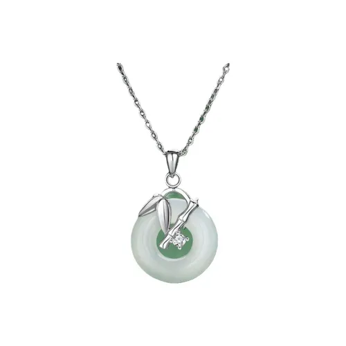 Royal Heaven's Choice Hetian Jade Necklaces Pale Greenish White Jade Unisex