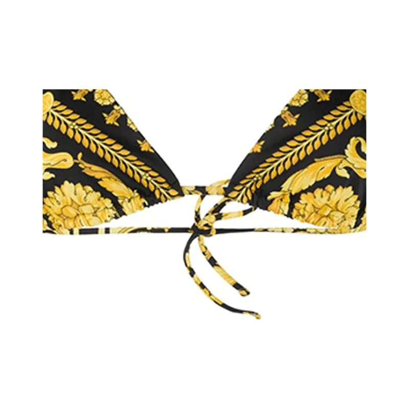 VERSACE Baroque Printed Triangle Bikini Top-4