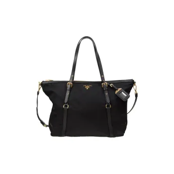 PRADA Canvas Canvas Bag One Shoulder Handbag Women's Black