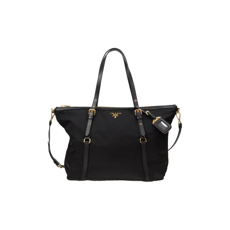 PRADA Canvas Canvas Bag One Shoulder Handbag Women's Black-0