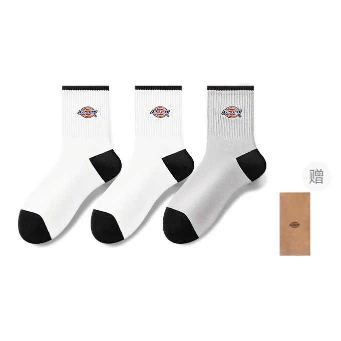 Dickies Fashion Classic Moisture-Wicking Breathable Fall And Winter Crew Socks Unisex-12