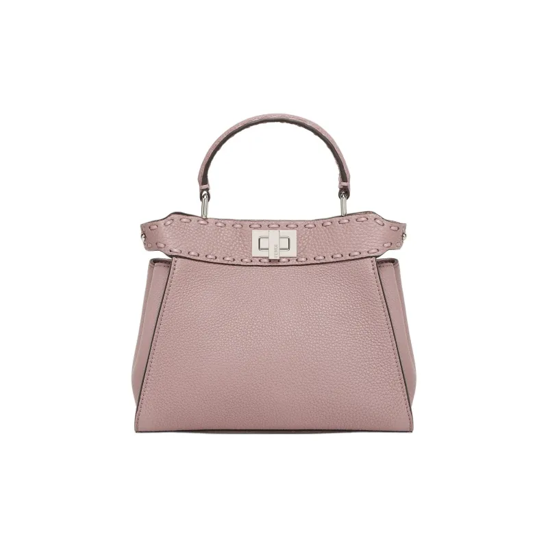 FENDI Peekaboo Leather One Shoulder Handbags Mini Women's Pink Fuchsia-0