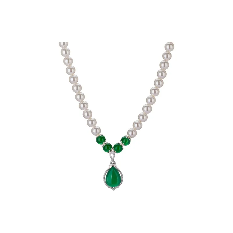 QLADY Chalcedony Jade Necklaces Women's-0