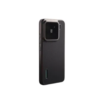 TXBX PC Material Electroplated Frame Litchi Grain Phone Case Compatibility With Xiaomi 15/15 Pro/14 Ultra/13 Ultra