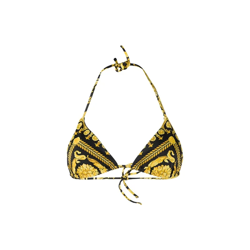 VERSACE Baroque Printed Triangle Bikini Top-1
