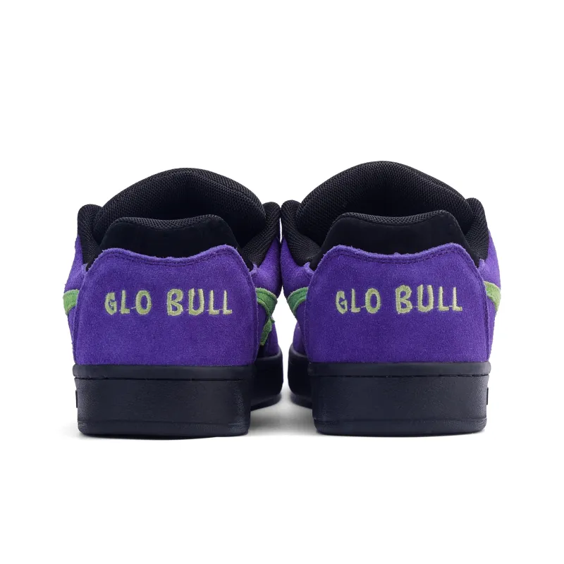 GLO BULL Skateboard Shoes Unisex Low Top Black Purple Green-5