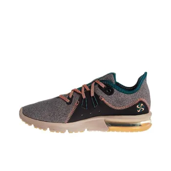 Nike Air Max Sequent Anti Slip Wear Resistant Low Top Casual Running Shoes Women's Gray Pink
