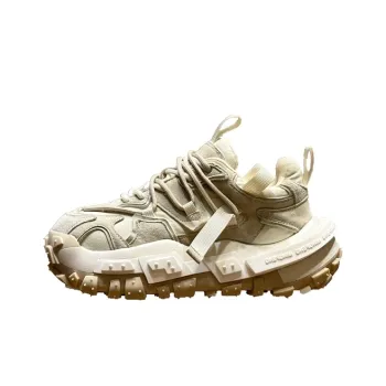 Ruomini Height Increasing Low Top Chunky Sneakers Women's Milk White