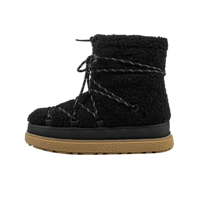 Wonderful Couple Warm Wear Resistant Cushioning Height Increasing Slip Resistant Short Snow Boots Women's-5