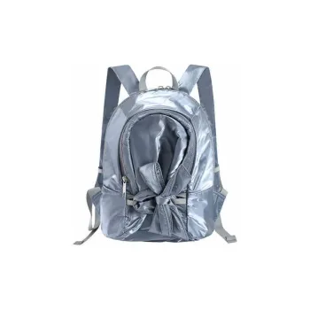 Crying Center Fabric Backpack Women's Gray Blue