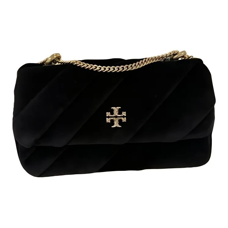 TORY BURCH Kira Velvet Crossbody Bag, Shoulder Bag Mini Women's Black-1