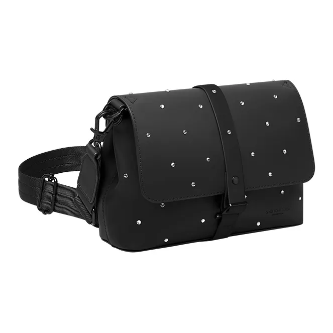 Gaston Luga PU Crossbody Bag Medium Size Women's Elegant Black-1