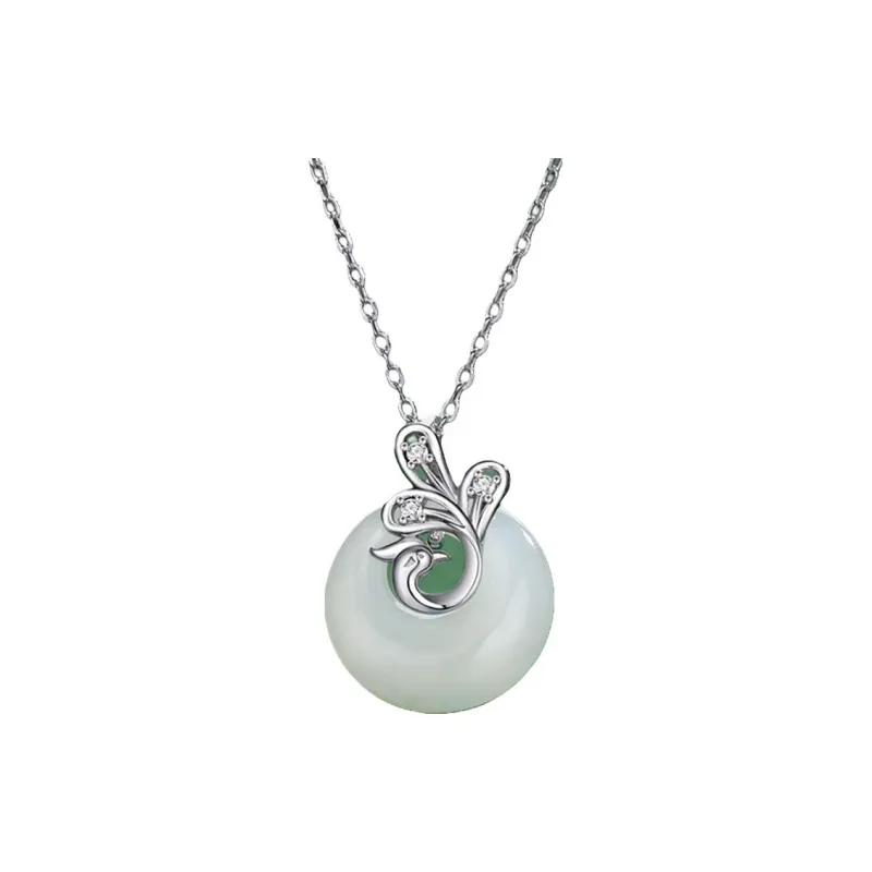 Royal Heaven's Choice Hetian Jade Necklaces Pale Greenish White Jade Unisex-0