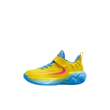 Nike Giannis Immortality 4 Low Top Children's Basketball Shoes Glow Yellow/University Blue/Transparent Pink Kids'