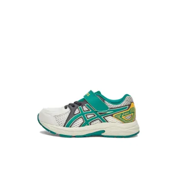 Asics Contend Jog Slip Resistant Breathable Low Top Kids' Running Shoes White Green Kids'