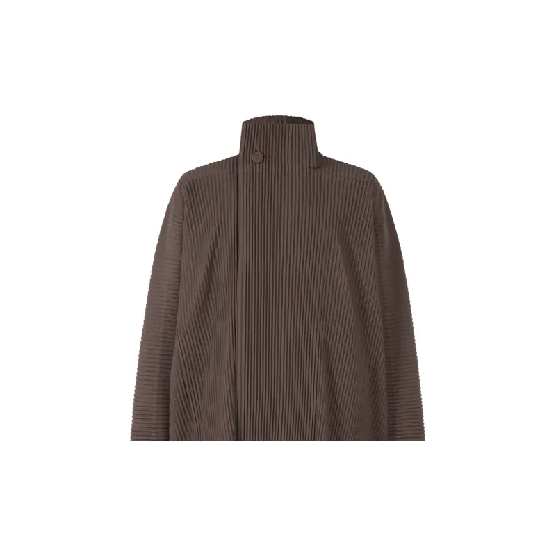 Homme Plissé Issey Miyake Coat Men's Brown-3