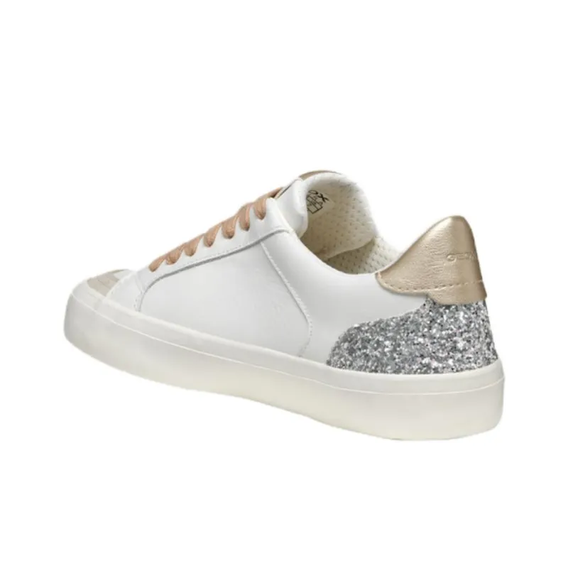 GEOX Emmeleny Wear-Resistant Low-Top Skateboard Shoes Women's White-3