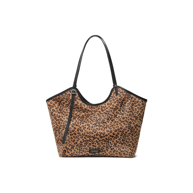 BELLE Fabric Tote Bag, Shoulder Bag Large Size Women's Brown-0