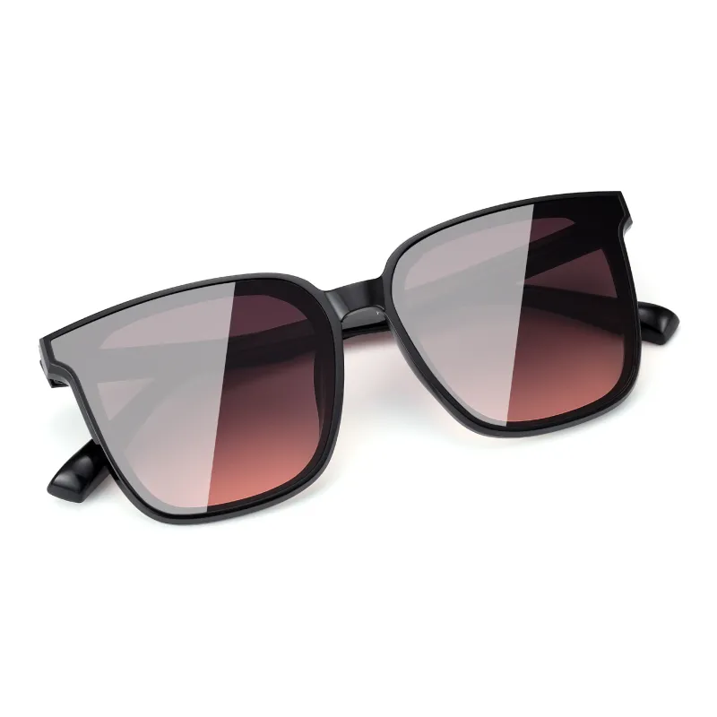 PULAIS TR/Memory Plastic Square Sunglasses Unisex-4