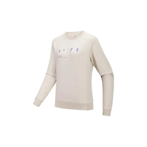 Anta Variety Training Collection Sweatshirt Women's Oatmeal Gray