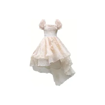 KUNZHUDAXIANG Short Sleeved Dress Women's Soft Apricot Collection