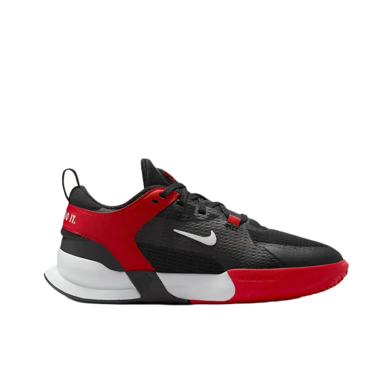 Nike Crosscourt Abrasion Resistant Low Top Children's Basketball Shoes Black Red Unisex-1