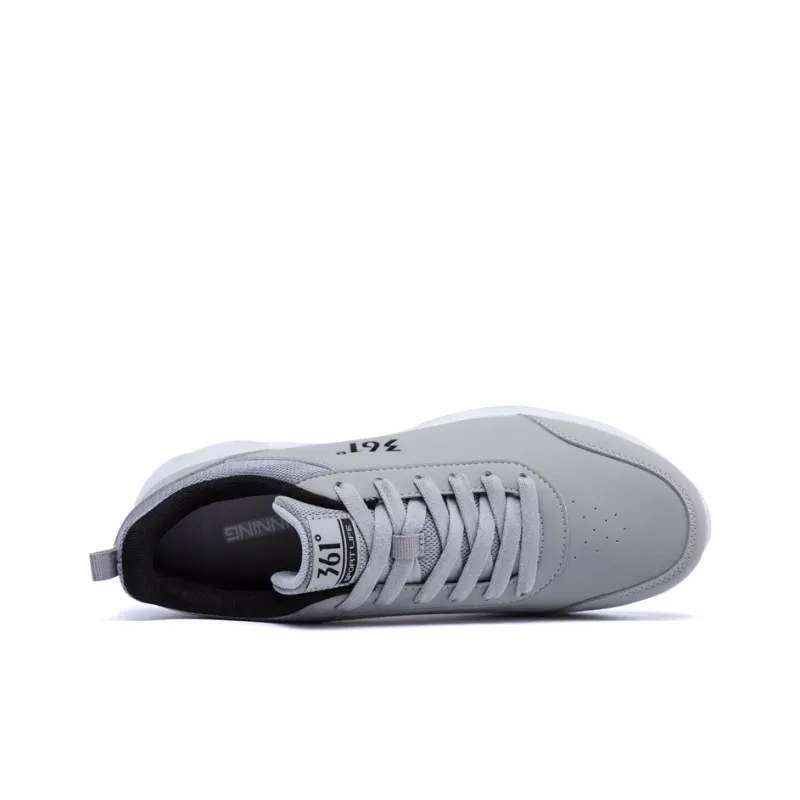 361° Shock Absorbers With Slip Resistant And Abrasion Resistant Properties Low Top Running Shoes Men's Gray White-3