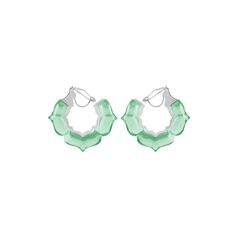 Bi disc 192 Silver Earrings Unisex-28