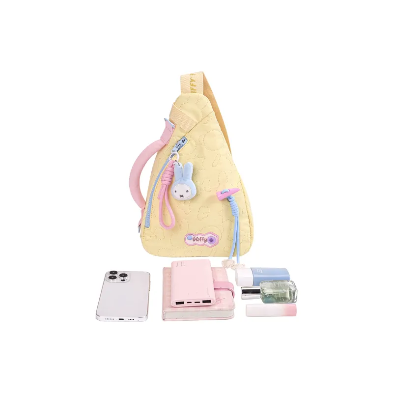 Miffy Fabric Sling Bag Small Size Women's Yellow/Ecru-4