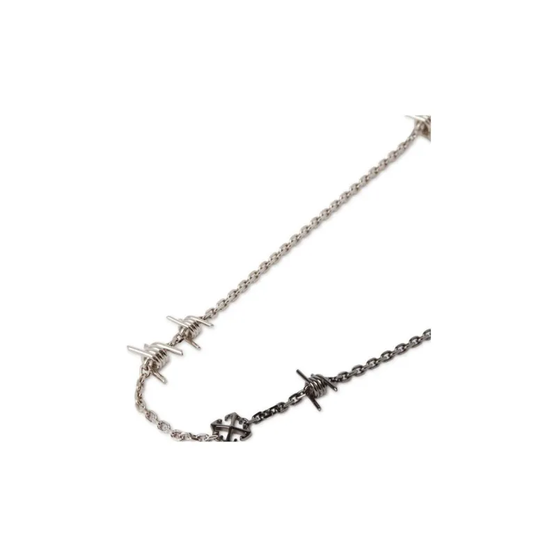 OFF WHITE Barbed Wire Necklace-1