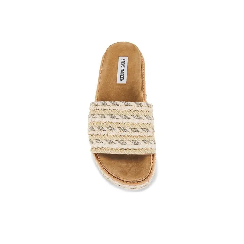STEVE MADDEN Abrasion-Resistant Slide Slippers Women's Beige-4