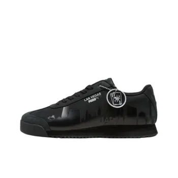 PUMA Roma Anti Slip Wear Resistant Low Top Casual Shoes Men's Black