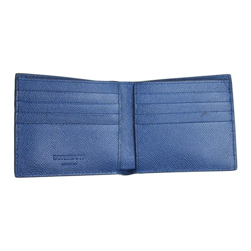 Burberry Leather Wallet Men's Blue-2
