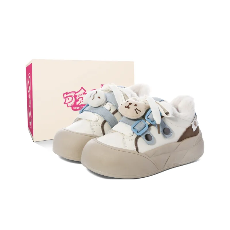 Lovely You Warm Wear-Resistant Lightweight Low-Top Skateboard Shoes Women's-24