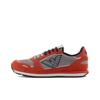 EMPORIO ARMANI Low Top Casual Shoes Men's Orange Red