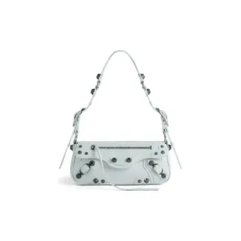 Balenciaga Le Cagole Sheepskin Crossbody Bag, Shoulder Bag Mini Women's Light Blue