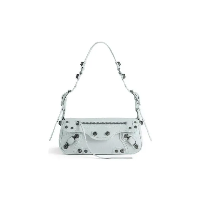 Balenciaga Le Cagole Sheepskin Crossbody Bag, Shoulder Bag Mini Women's Light Blue-0